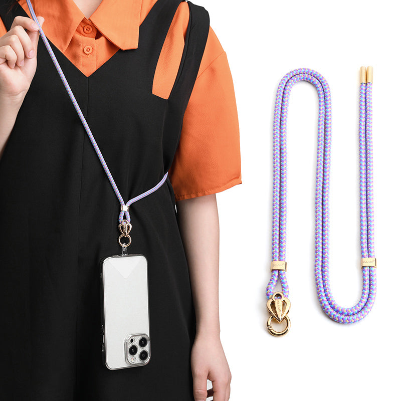 Uniqkart 80cm Universal Cell Phone Lanyard Holder Adjustable Phone Neck Shoulder Strap Rope with Key Chain Holder / Patch, Long Style - 11