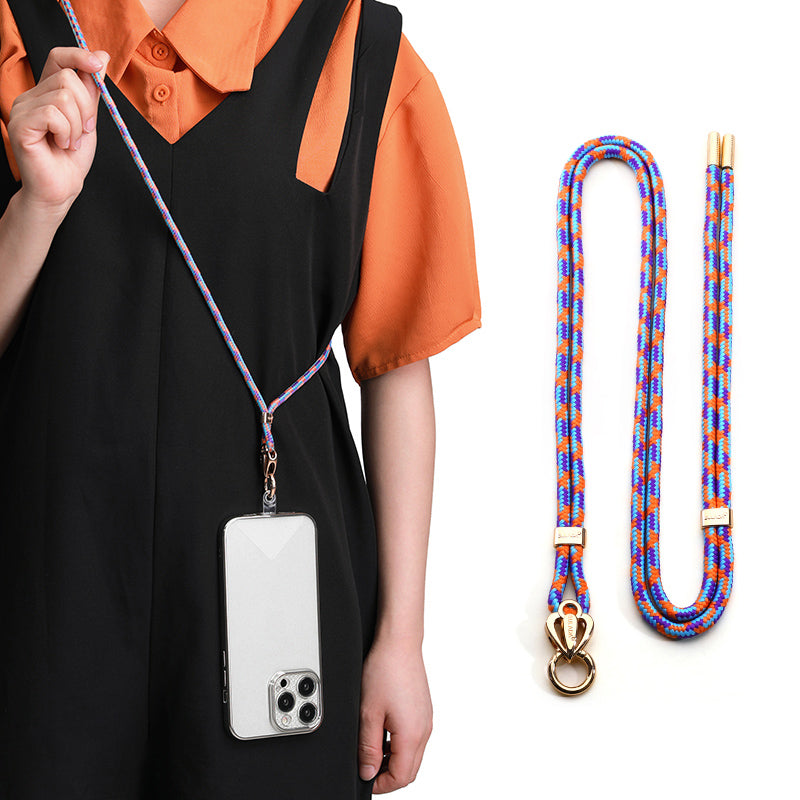 Uniqkart 80cm Universal Cell Phone Lanyard Holder Adjustable Phone Neck Shoulder Strap Rope with Key Chain Holder / Patch, Long Style - 12