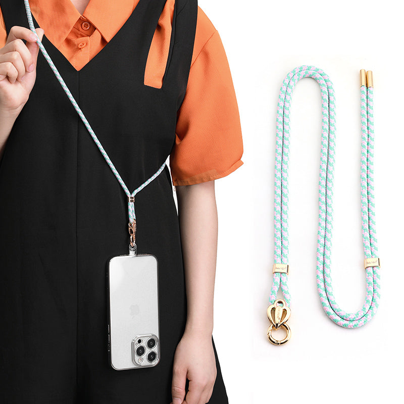 Uniqkart 80cm Universal Cell Phone Lanyard Holder Adjustable Phone Neck Shoulder Strap Rope with Key Chain Holder / Patch, Long Style - 13