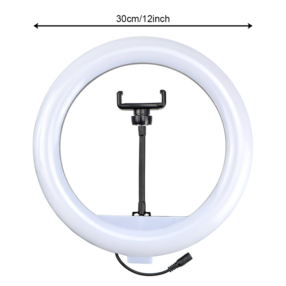 YQ-320A 12" 30W Dimmable LED Ring Light with Remote Control and Touch Key - US Plug