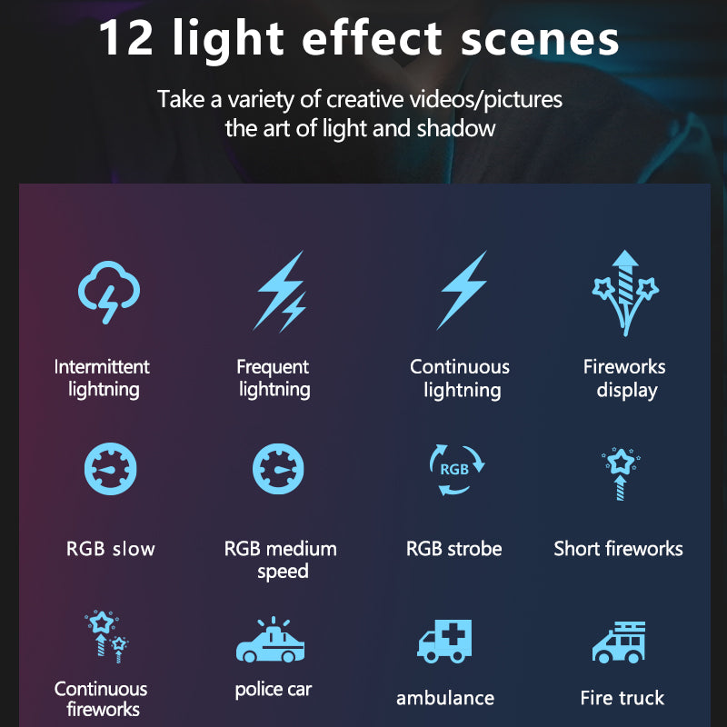 MAMEN LED-D01 Double-sided Camera Fill Light Photography Lighting 2500-9000K RGB Video Light