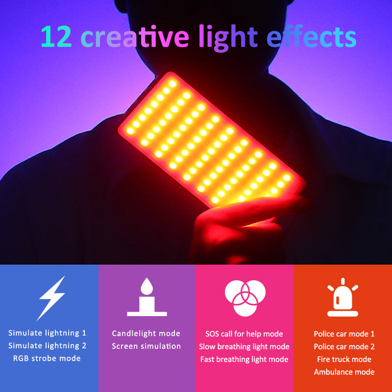 MAMEN M1 SE Dimmable Portable RGB LED Light 2500K-8500K Photography Fill Light for Photography/Party/Livestream/Concert