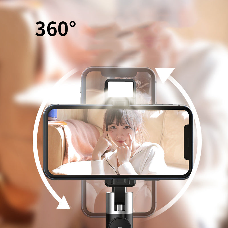 P60D Extendable Tripod 360 Degree Rotation Portable Bluetooth Mobile Phone Selfie Stick Monopod - Black