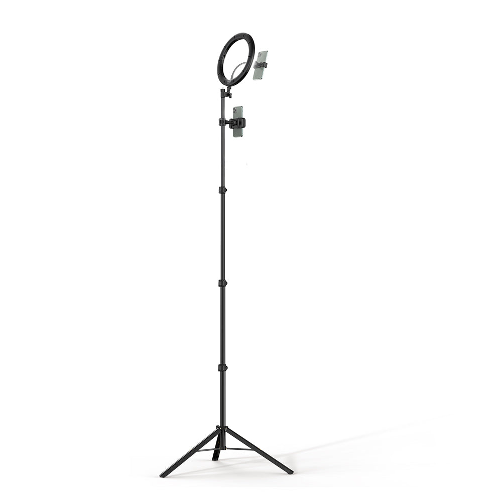 MCDODO TB-7970 Extendable Phone Tripod Stand Selfie Ring Light for Live Video - Black