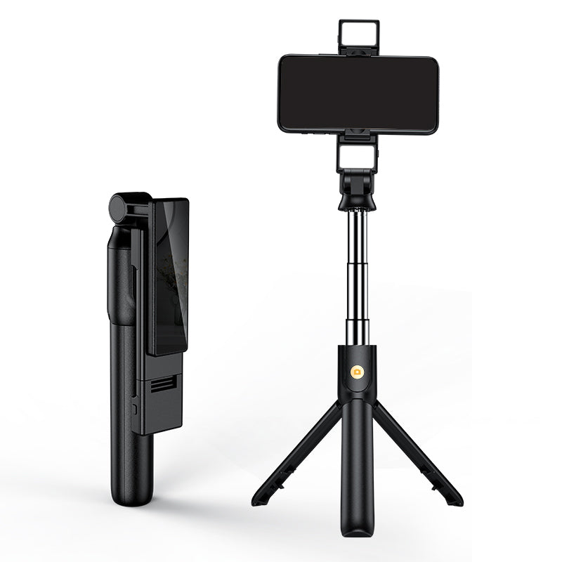 K12D Multi-functional Mobile Phone Bluetooth Selfie Stick with Fill Light Aluminum Tripod