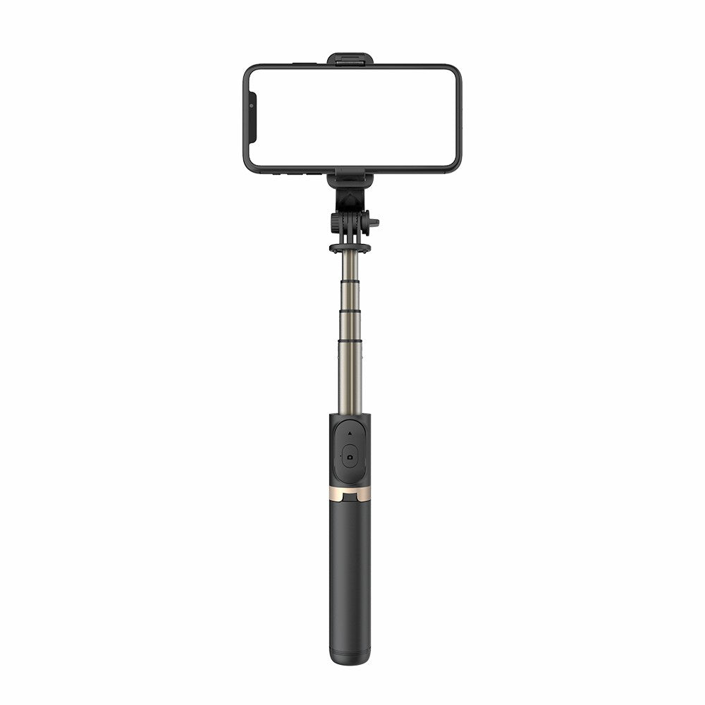 Q03 Retractable Aluminium Alloy Rod Stabilizer Tripod Bluetooth Selfie Stick - Black