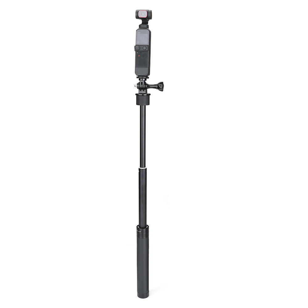 RCSTQ Four-section Scalable Aluminum Alloy Selfie Stick Extension Rod for Osmo Pocket 1/2