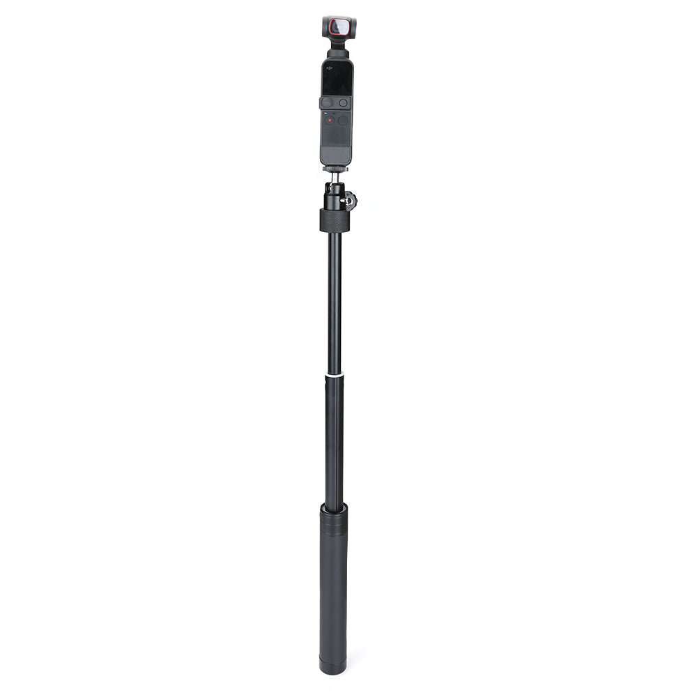 RCSTQ Four-section Scalable Aluminum Alloy Selfie Stick Extension Rod for Osmo Pocket 1/2