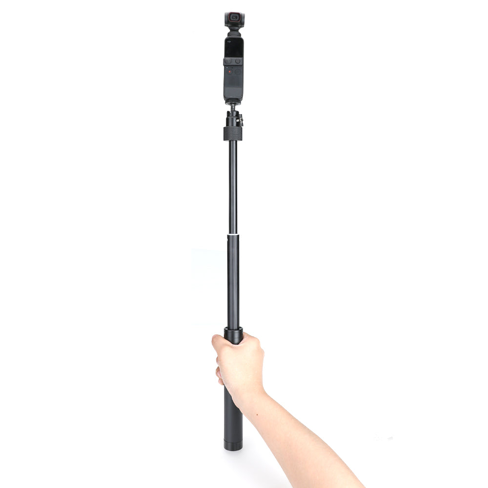 RCSTQ Four-section Scalable Aluminum Alloy Selfie Stick Extension Rod for Osmo Pocket 1/2