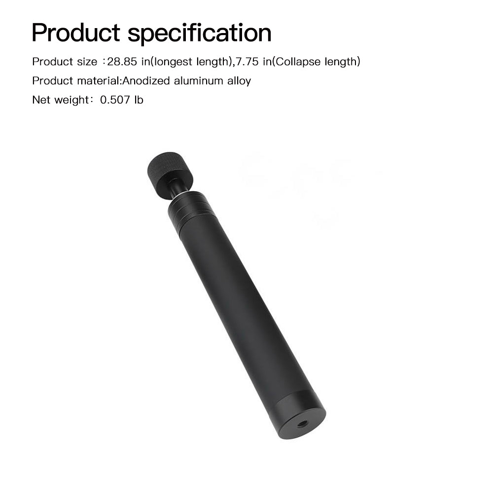 RCSTQ Four-section Scalable Aluminum Alloy Selfie Stick Extension Rod for Osmo Pocket 1/2