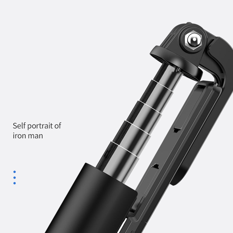 P40S-1 Retractable Rod Bluetooth Remote Control Tripod Selfie Stick with Fill Light