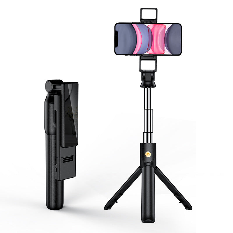 K22-D Bluetooth Selfie Stick Multi-function Selfie Tripod Phone Holder Aluminum Alloy Adjustable Phone Stand with Dual Fill Lights for Live Streaming