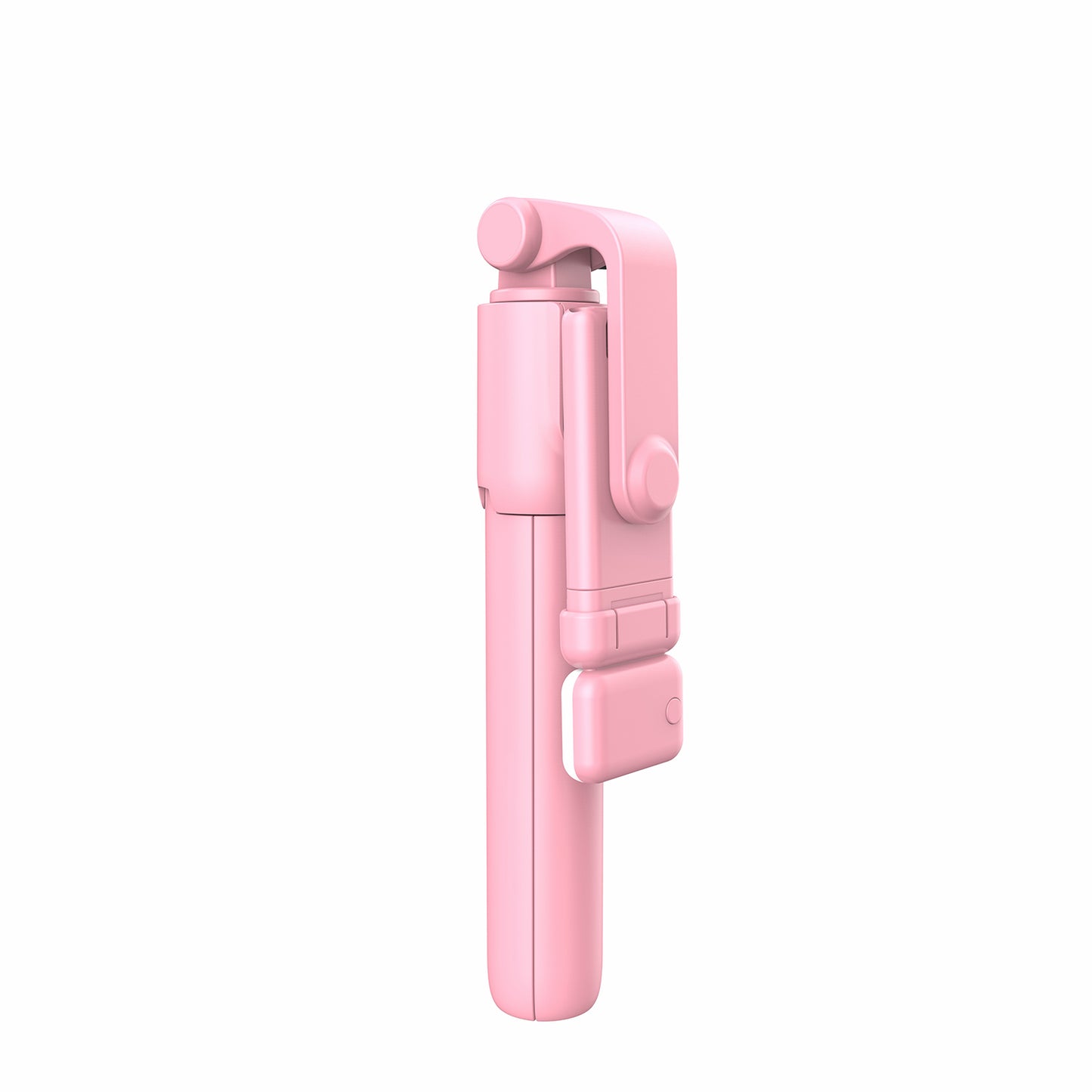 R1S Bluetooth Remote Control 360 Degree Rotation Folding Telescopic Selfie Stick Tripod with Fill Light - Pink