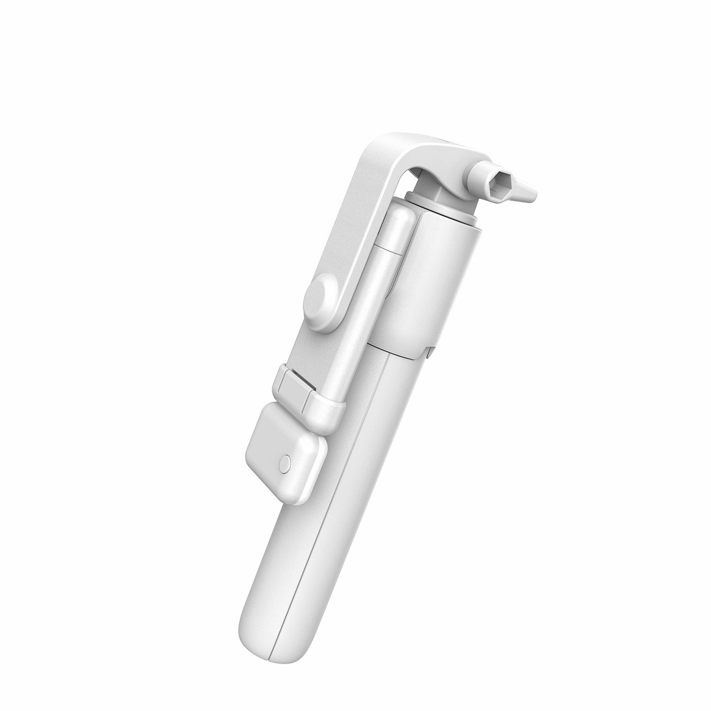 R1S Bluetooth Remote Control 360 Degree Rotation Folding Telescopic Selfie Stick Tripod with Fill Light - White