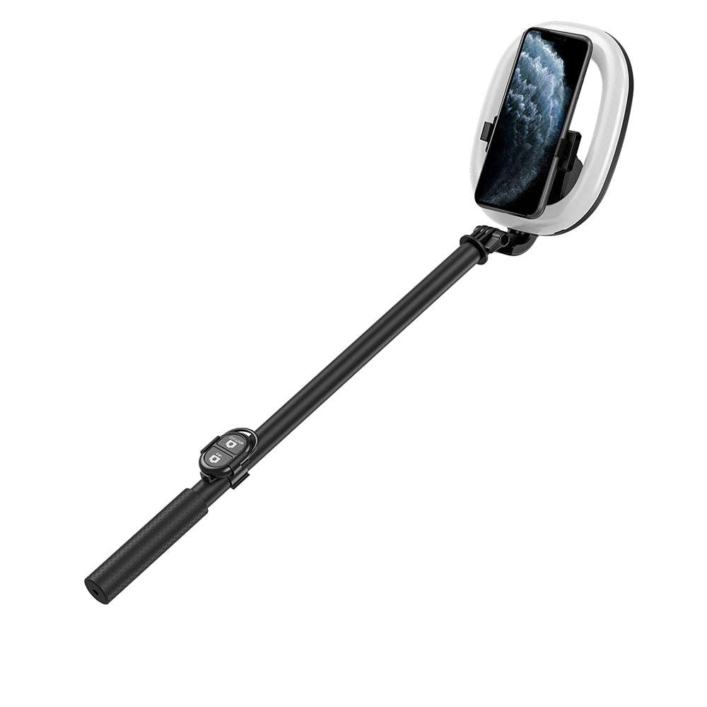 R11 1.8m Telescopic Bluetooth Selfie Stick Tripod Stand with 6inch LED Ring Light