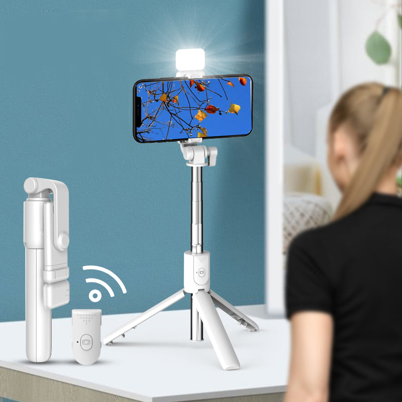 R1Spro Double LED Square Fill Lamp Self-timer Rod - White