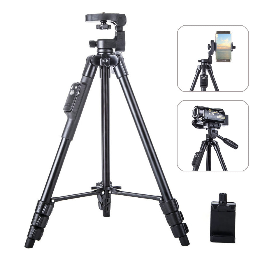 YUNTENG 5218 Portable Telescopic Tripod Photography Stand with Bluetooth Remote Control for DSLR SLR Camera Phone
