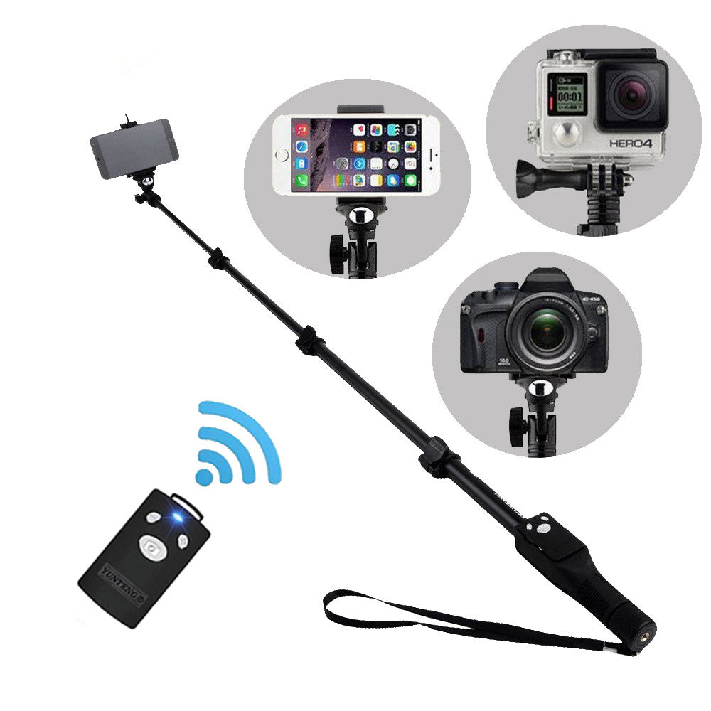 Uniqkart 888 Extendable Handheld Selfie Stick Monopod with Wireless Bluetooth Remote Shutter