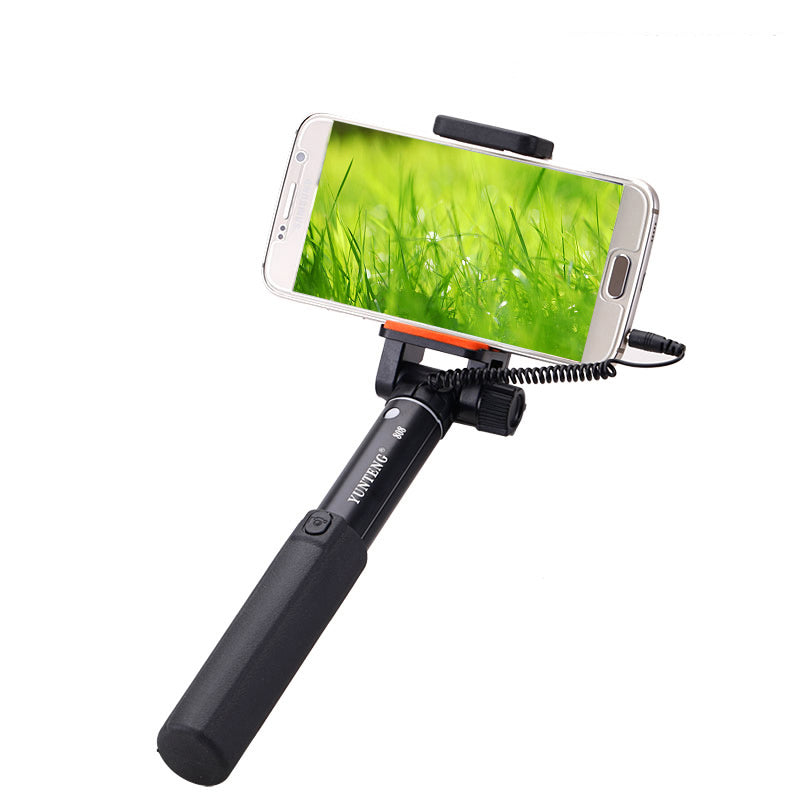 YUNTENG 808 Wired Mini Extendable Selfie Stick Monopod for iPhone Samsung Huawei Smartphone