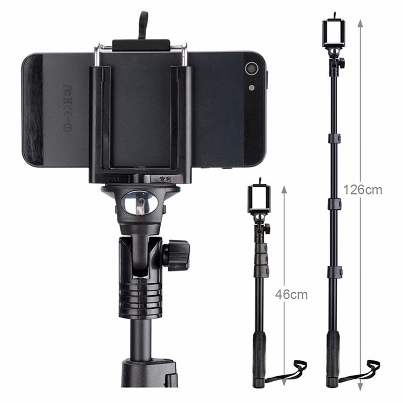 YUNTENG 188 Portable Handheld Extendable Selfie Stick Monopod with Phone Holder