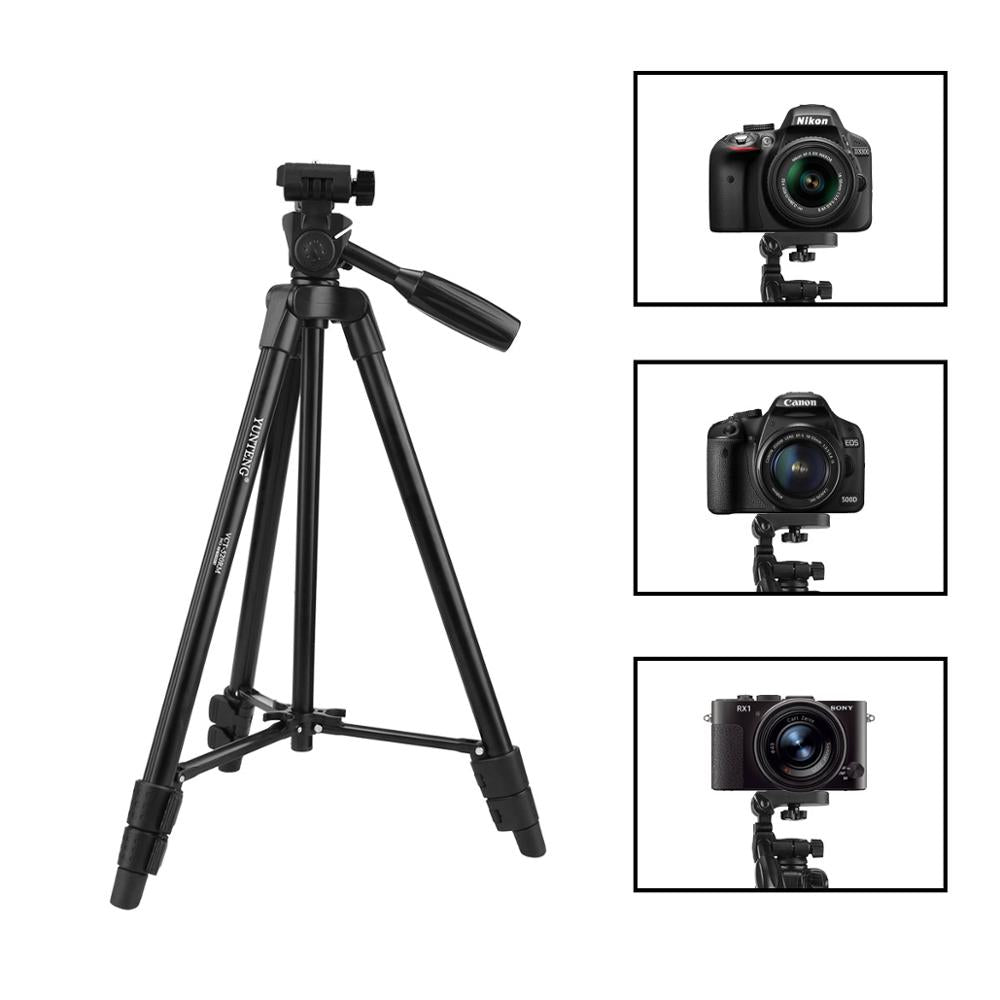 YUNTENG 520 Portable Tripod + Damping Head and Carrying Bag for Canon Nikon DSLR Camera