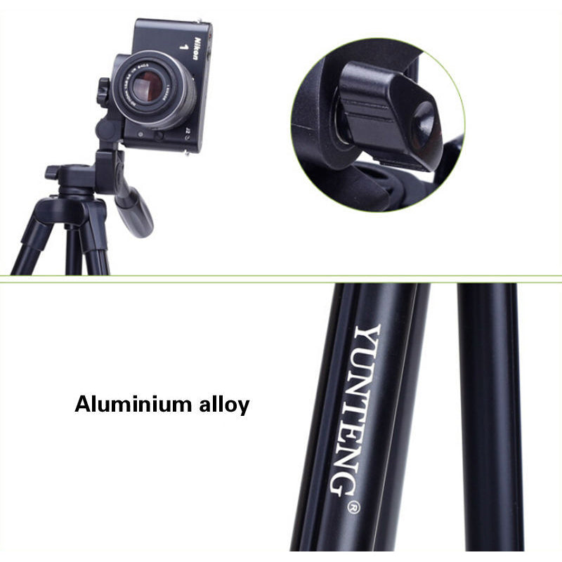 YUNTENG 520 Portable Tripod + Damping Head and Carrying Bag for Canon Nikon DSLR Camera