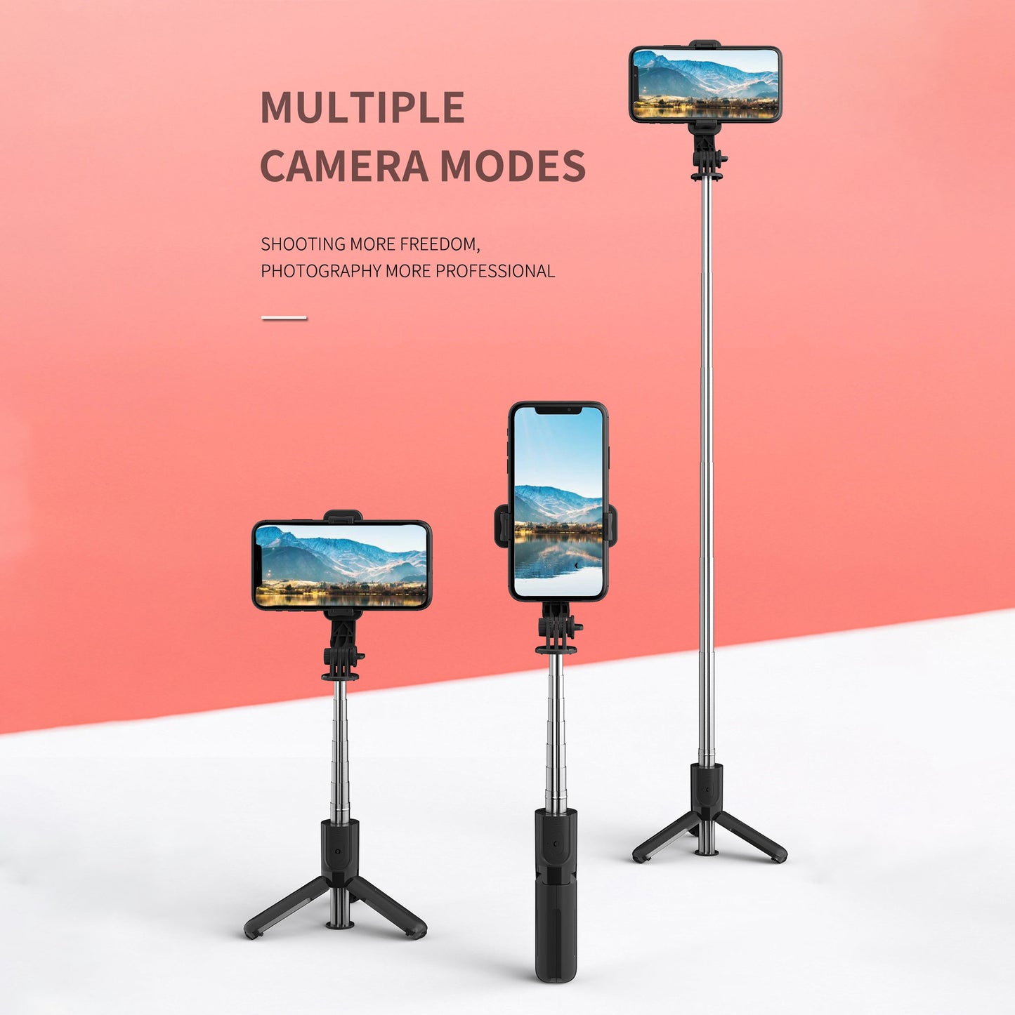 L11 Folding Tripod Telescopic Bluetooth Selfie Stick with Remote Shutter