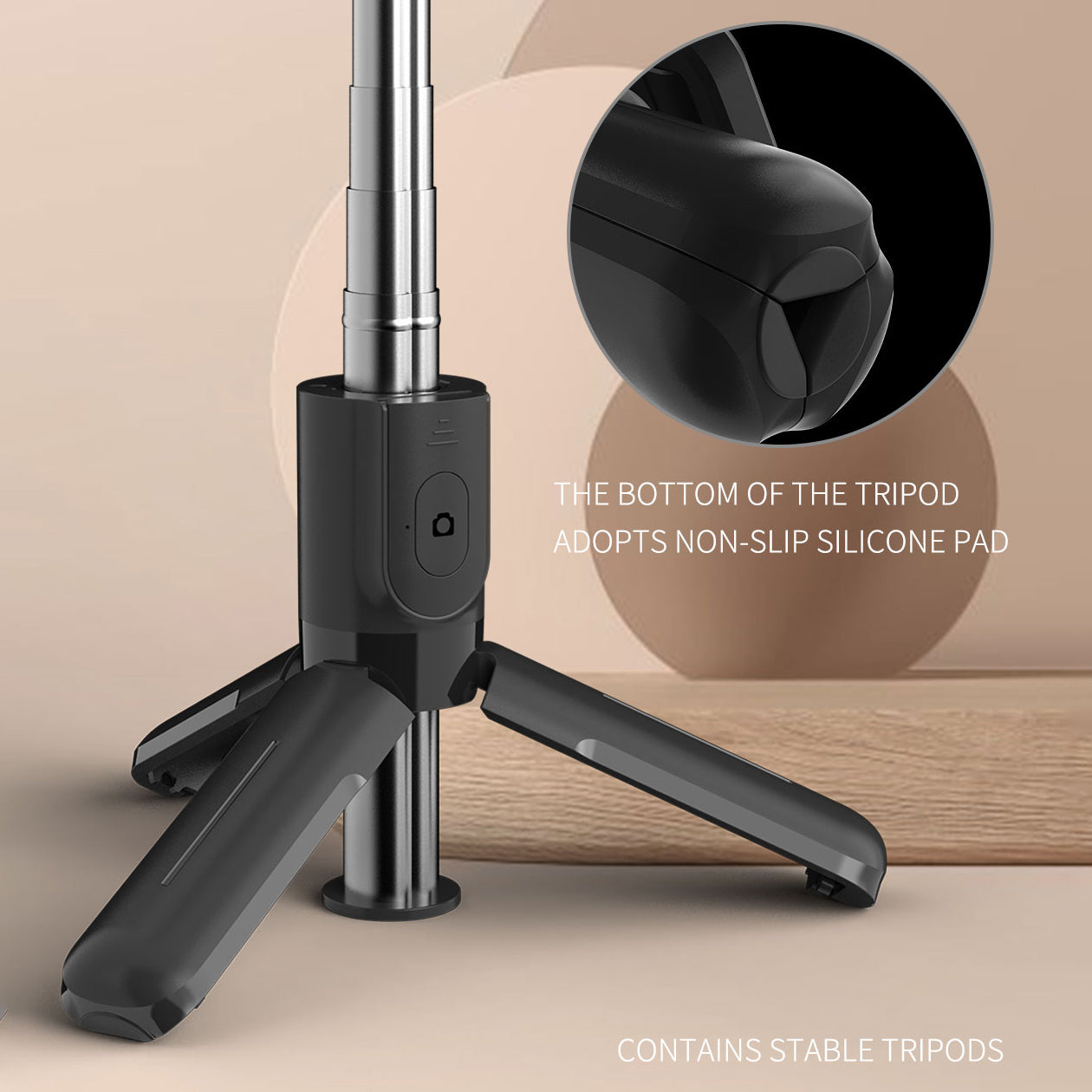 L11 Folding Tripod Telescopic Bluetooth Selfie Stick with Remote Shutter