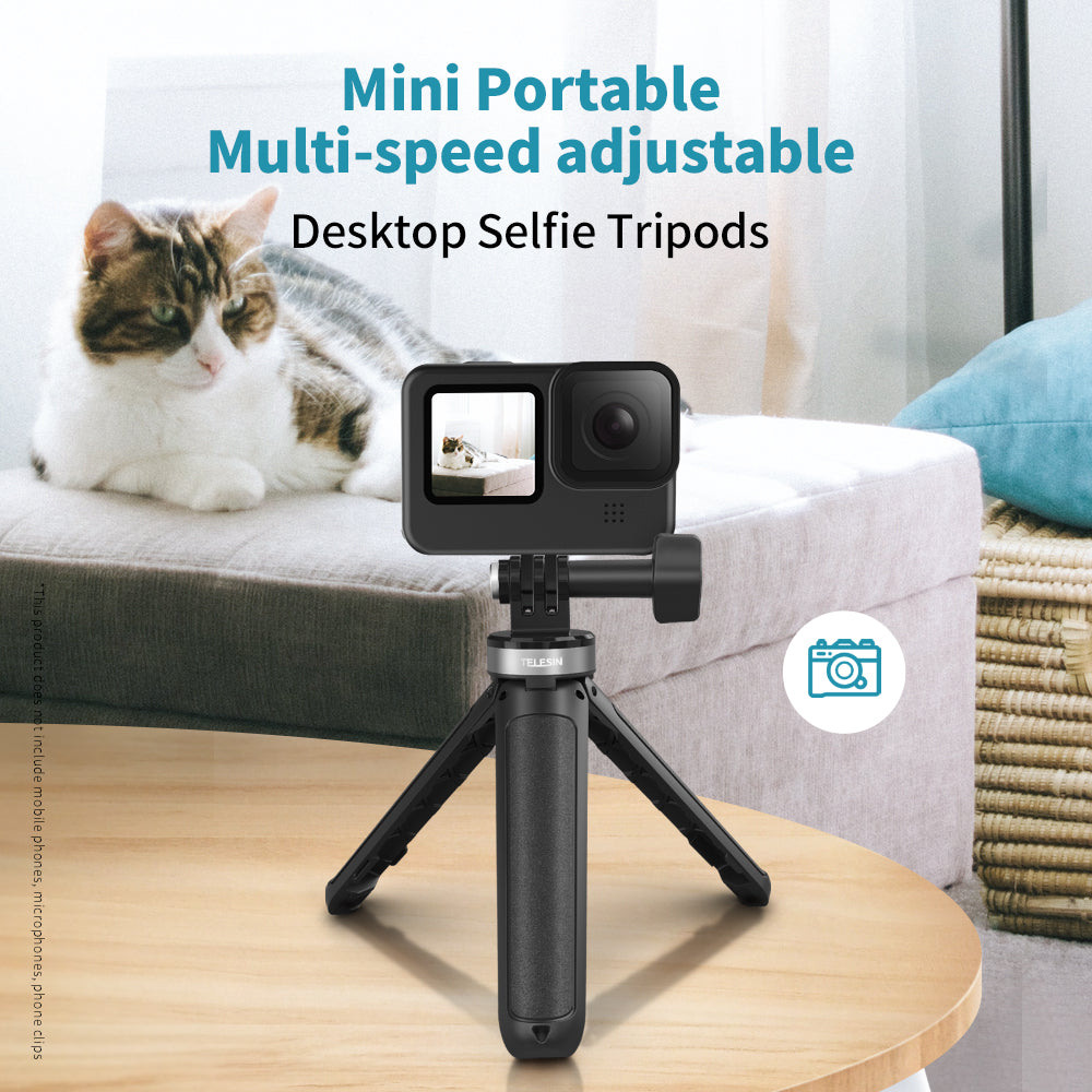 TELESIN GP-MNP-092-X Mini Extendable Selfie Stick Tripod Desktop Stand for GoPro Action Camera