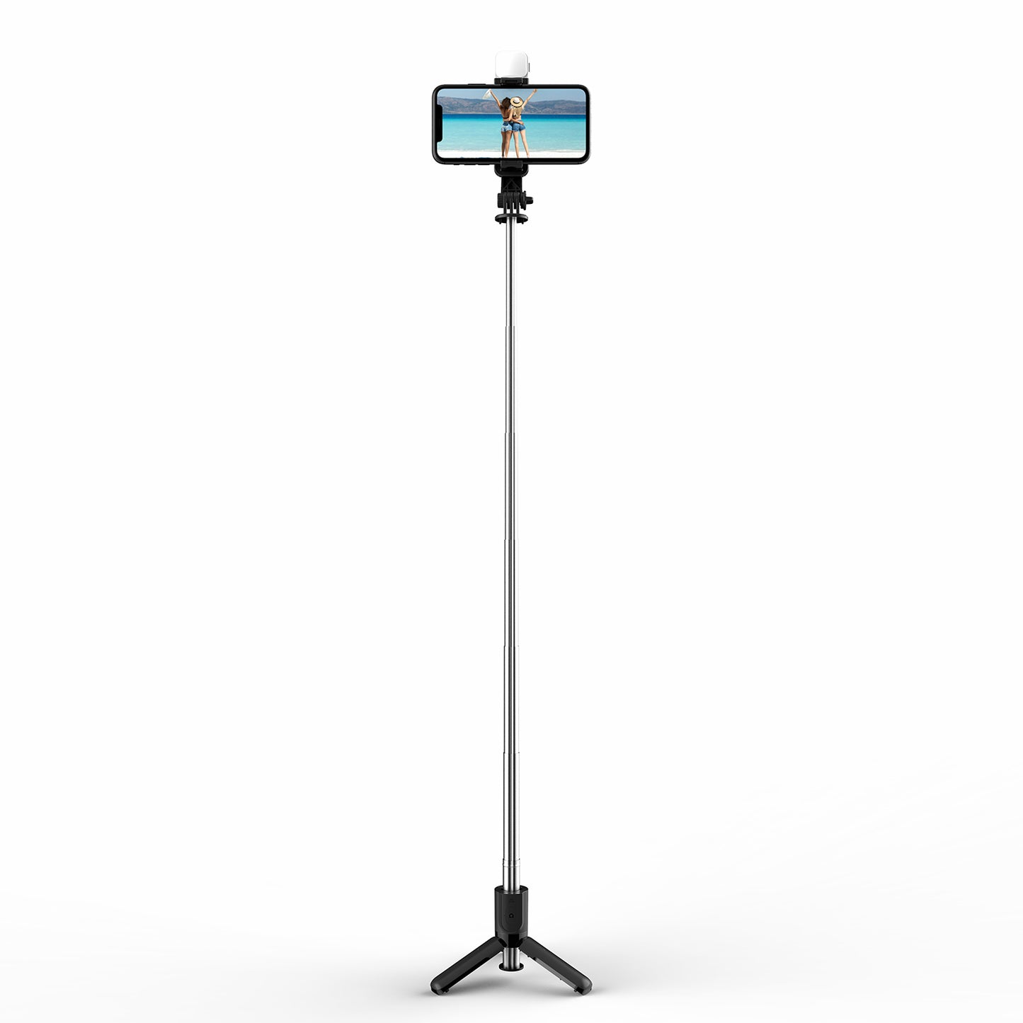 L11S Mini Wireless Bluetooth Selfie Stick Foldable Tripod Monopod with Fill Light Remote Shutter for Smart Phone