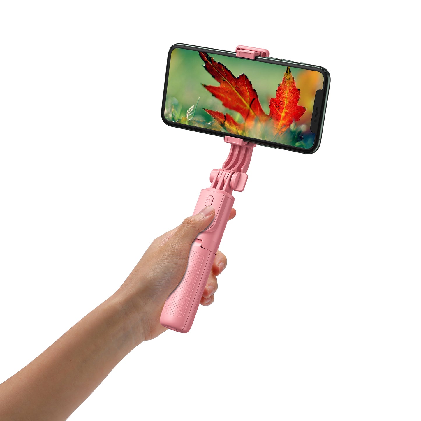 H8 3 in 1 Selfie Stick Phone Tripod Extendable Monopod with Bluetooth Remote for Smartphone Selfie Stick - Pink