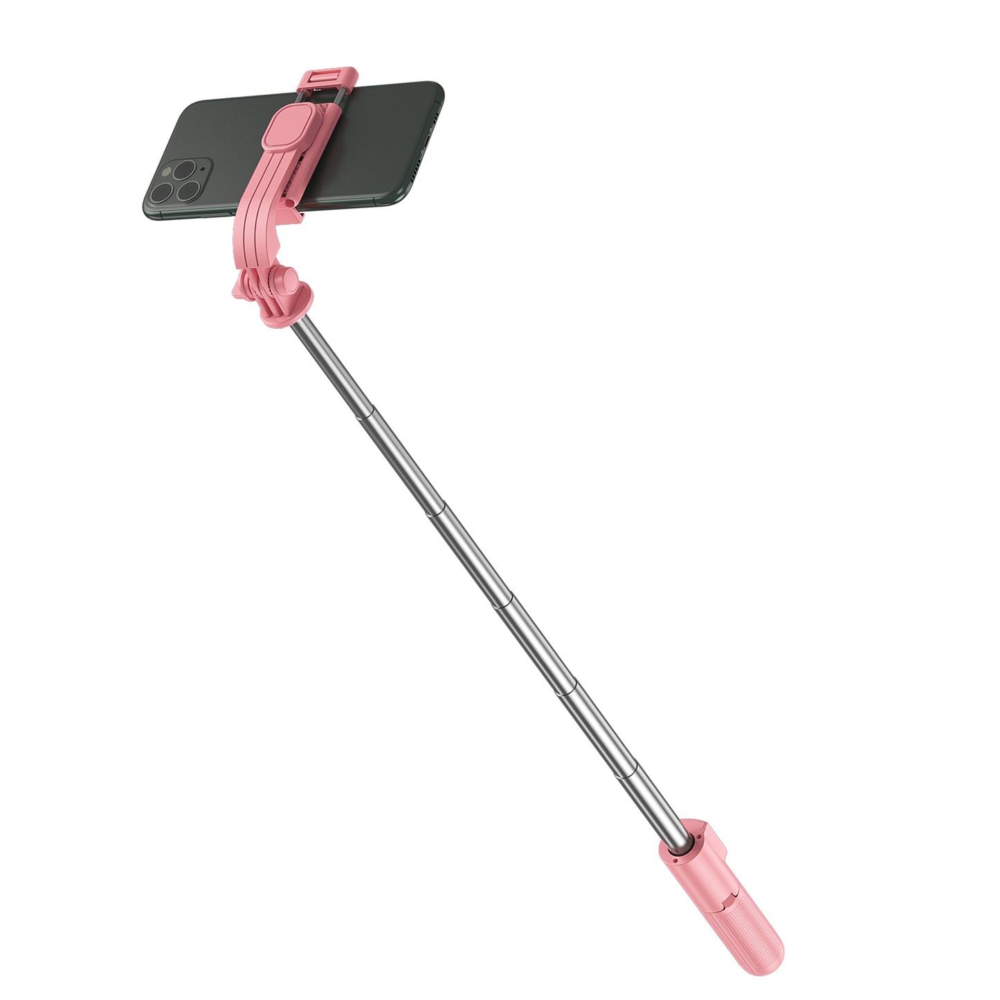 H8 3 in 1 Selfie Stick Phone Tripod Extendable Monopod with Bluetooth Remote for Smartphone Selfie Stick - Pink