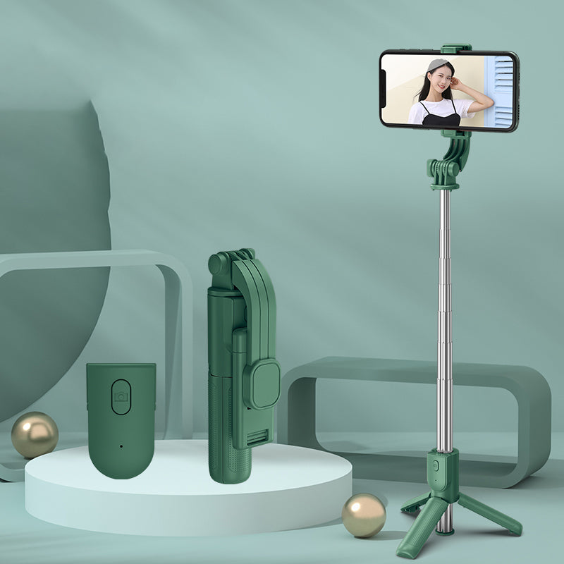 H8 3 in 1 Selfie Stick Phone Tripod Extendable Monopod with Bluetooth Remote for Smartphone Selfie Stick - Blackish Green