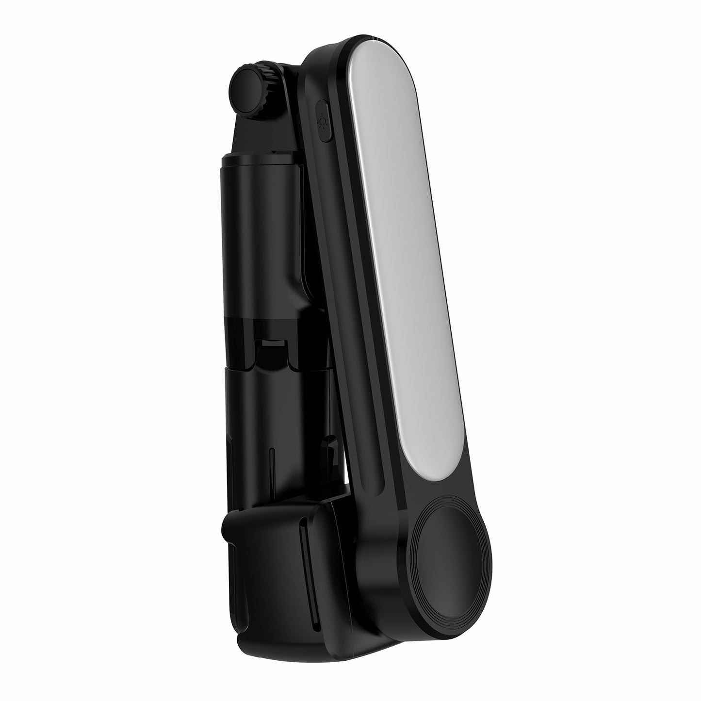 L09 Bluetooth Selfie Stick Tripod Gimbal Stabilizer with Dimmable Fill Light Extendable Remote Shutter Monopod - Black