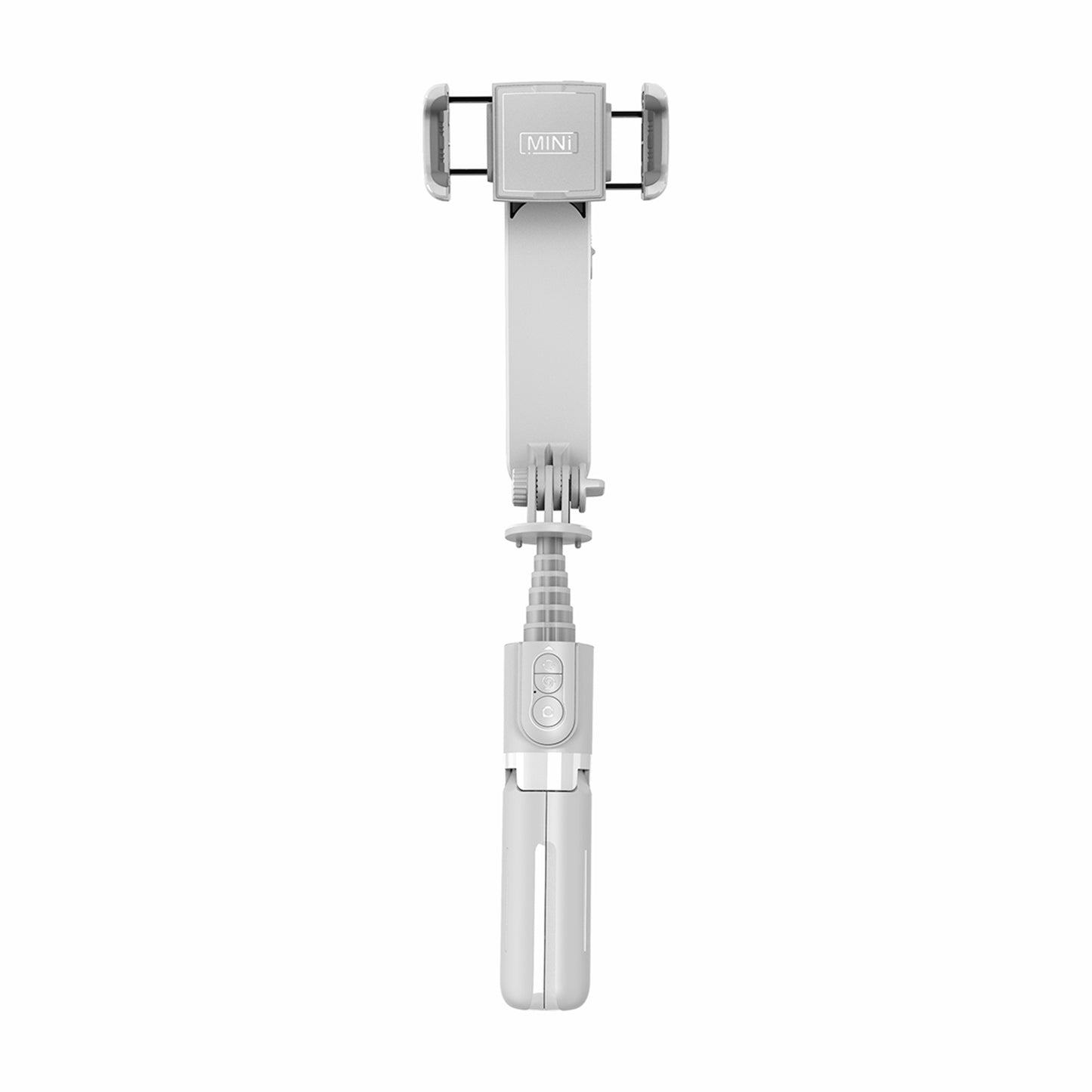 L09 Bluetooth Selfie Stick Tripod Gimbal Stabilizer with Dimmable Fill Light Extendable Remote Shutter Monopod - White