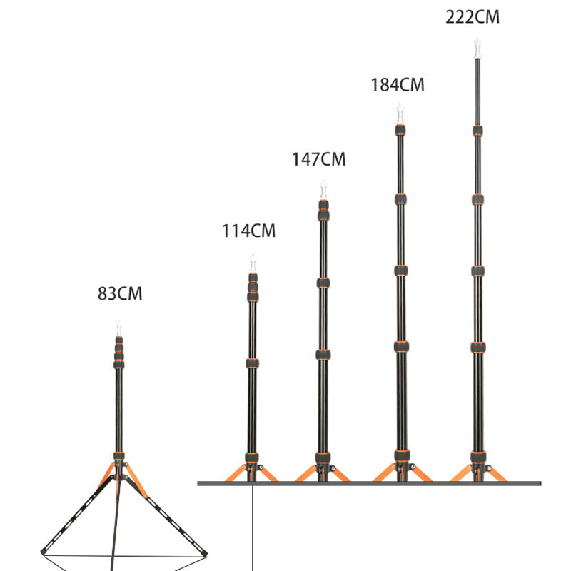 SL255 5-Section Telescopic Aluminum Alloy Folding Tripod for LED Fill Light Smartphone SLR Camera