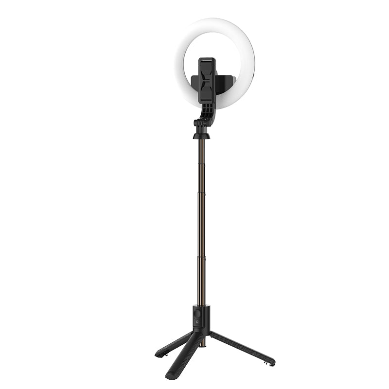 V02S 5inch Detachable Ring Light with Aluminum Alloy Monopod Tripod Stand and Bluetooth Remote