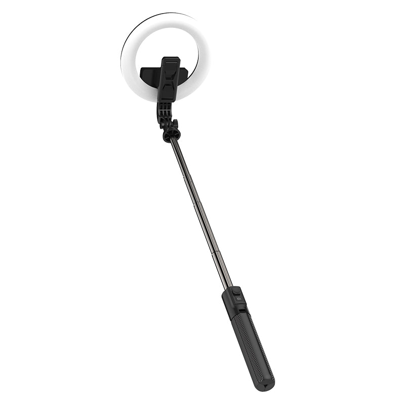 V02S 5inch Detachable Ring Light with Aluminum Alloy Monopod Tripod Stand and Bluetooth Remote