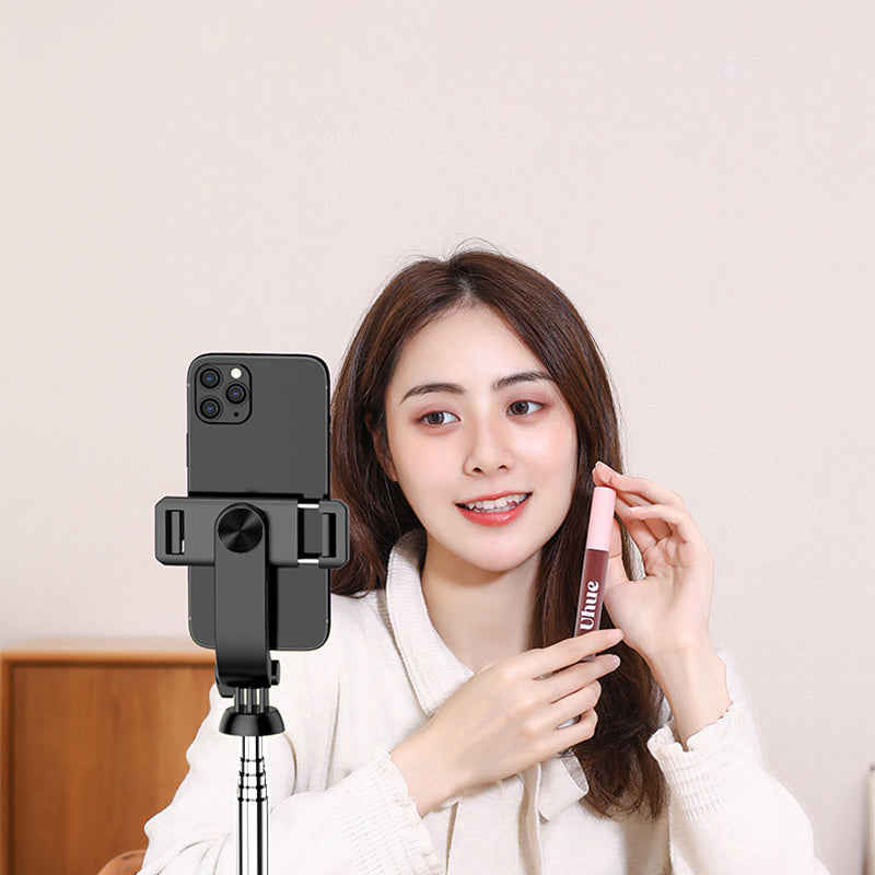 V02 Telescopic Bluetooth Monopod Selfie Stick Aluminum Alloy Pole Tripod Stand with Shutter Remote