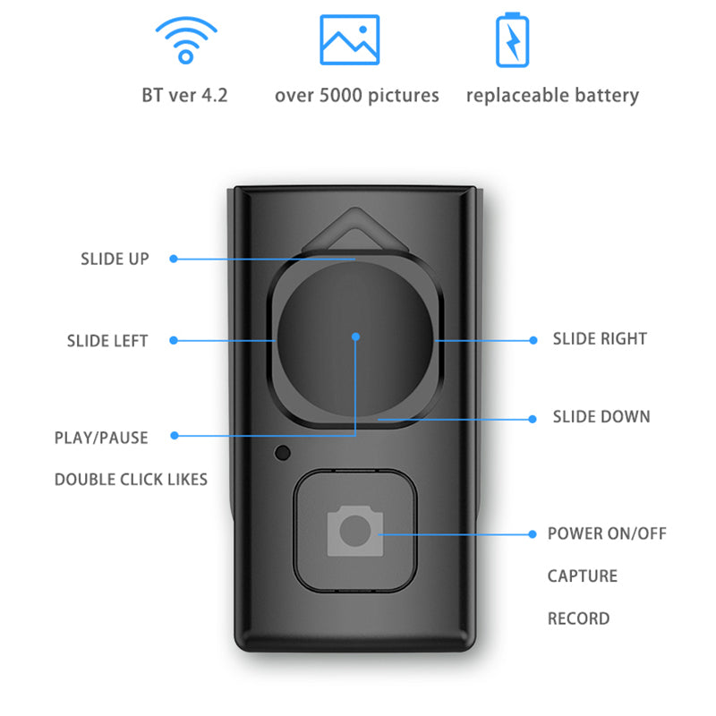 V01 Telescopic Stainless Steel Pole Handheld Selfie Stick Bluetooth Monopod Tripod Stand with Shutter Remote