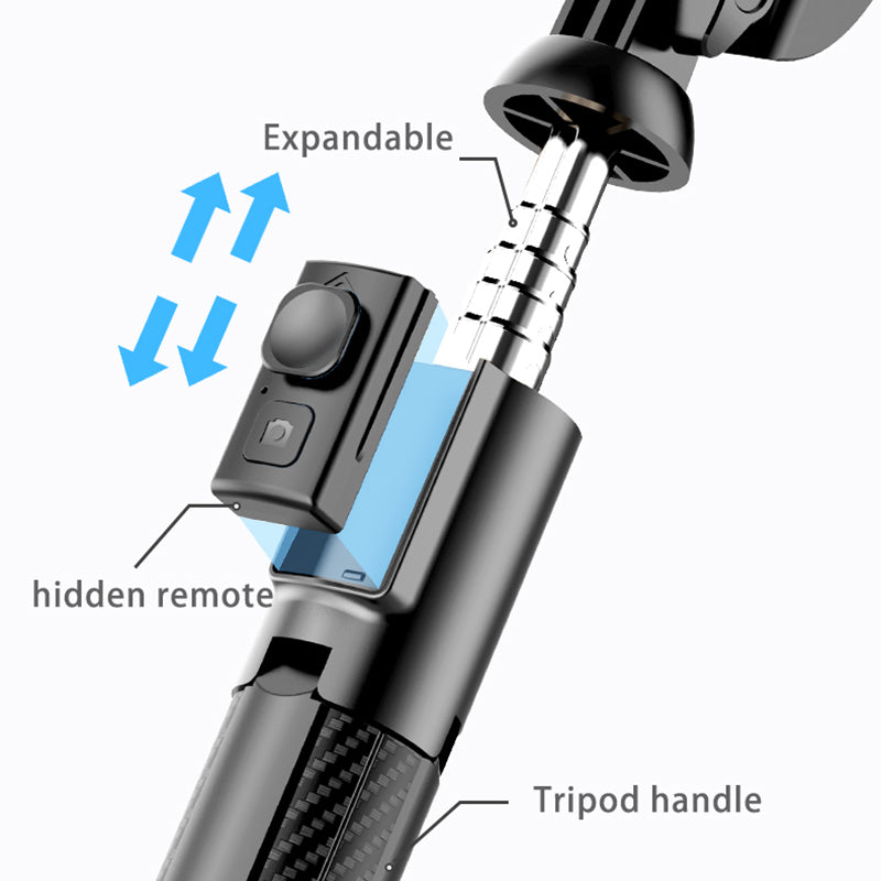 V01 Telescopic Stainless Steel Pole Handheld Selfie Stick Bluetooth Monopod Tripod Stand with Shutter Remote