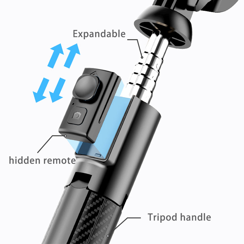 V01S 5inch Detachable Ring Light with Stainless Steel Folding Tripod Selfie Stick and Bluetooth Remote