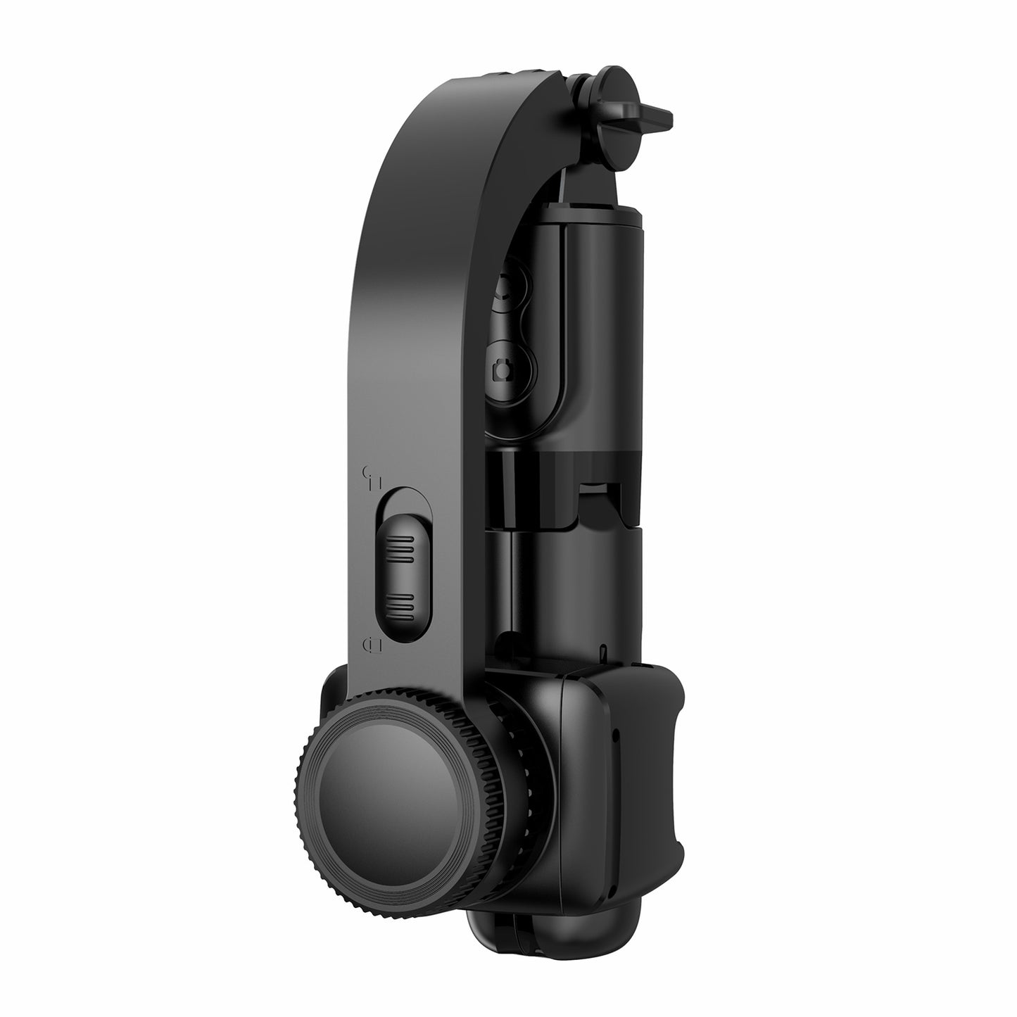 L08 Mini Selfie Stick Gimbal Stabilizer for Smartphone Foldable Tripod with Bluetooth-compatible Remote for iPhone Android - Black