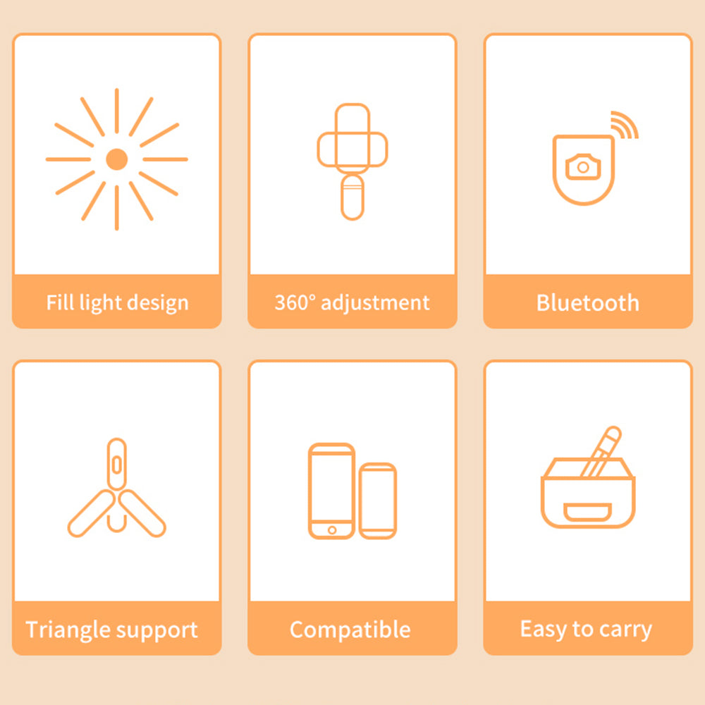 KH5 Live-stream Bluetooth Selfie Stick Retractable Integrated Portable Mobile Phone Tripod Stand without Light (1.3m) - White