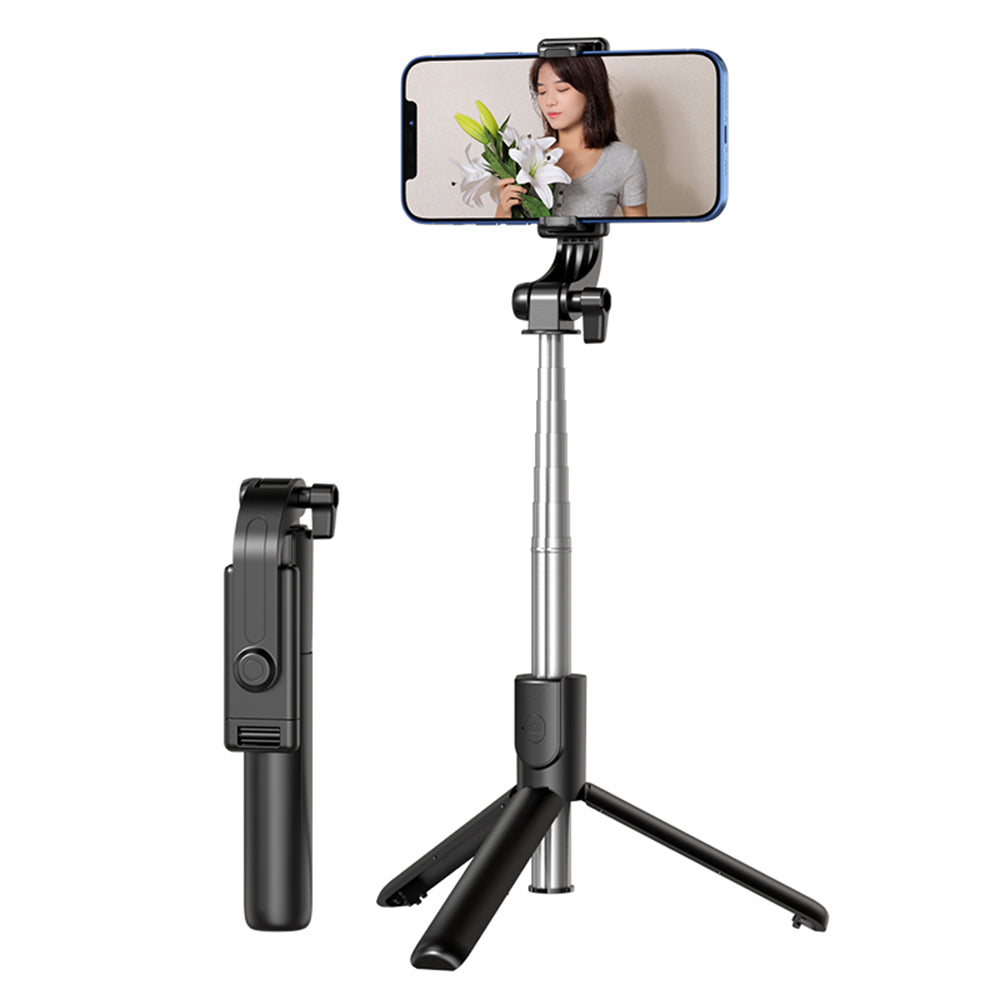 KH1 Integrated Live-stream Mobile Phone Tripod Stand Folding Portable Bluetooth Selfie Stick without Light (1m)