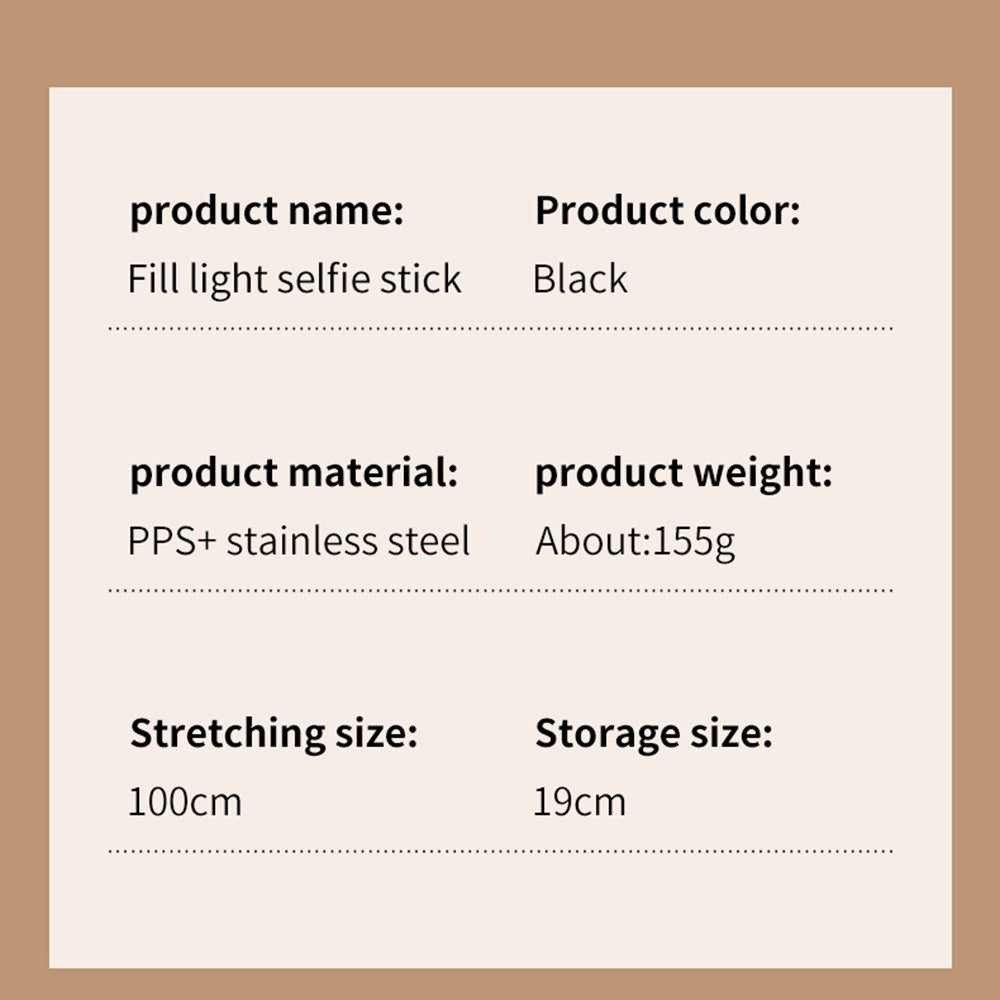 KH1 Integrated Live-stream Mobile Phone Tripod Stand Folding Portable Bluetooth Selfie Stick without Light (1m)