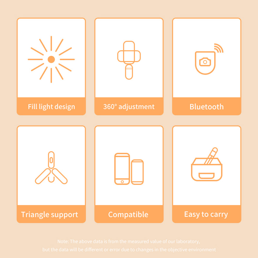 KH1 Folding Live-stream Bluetooth Selfie Stick Integrated Portable Mobile Phone Tripod Stand without Light (0.7m)