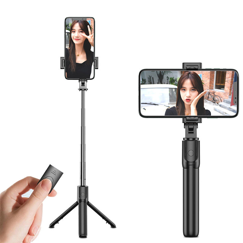 S02 Portable Bluetooth Remote Control Mobile Phone Holder Tripod Live Streaming Extendable Selfie Stick