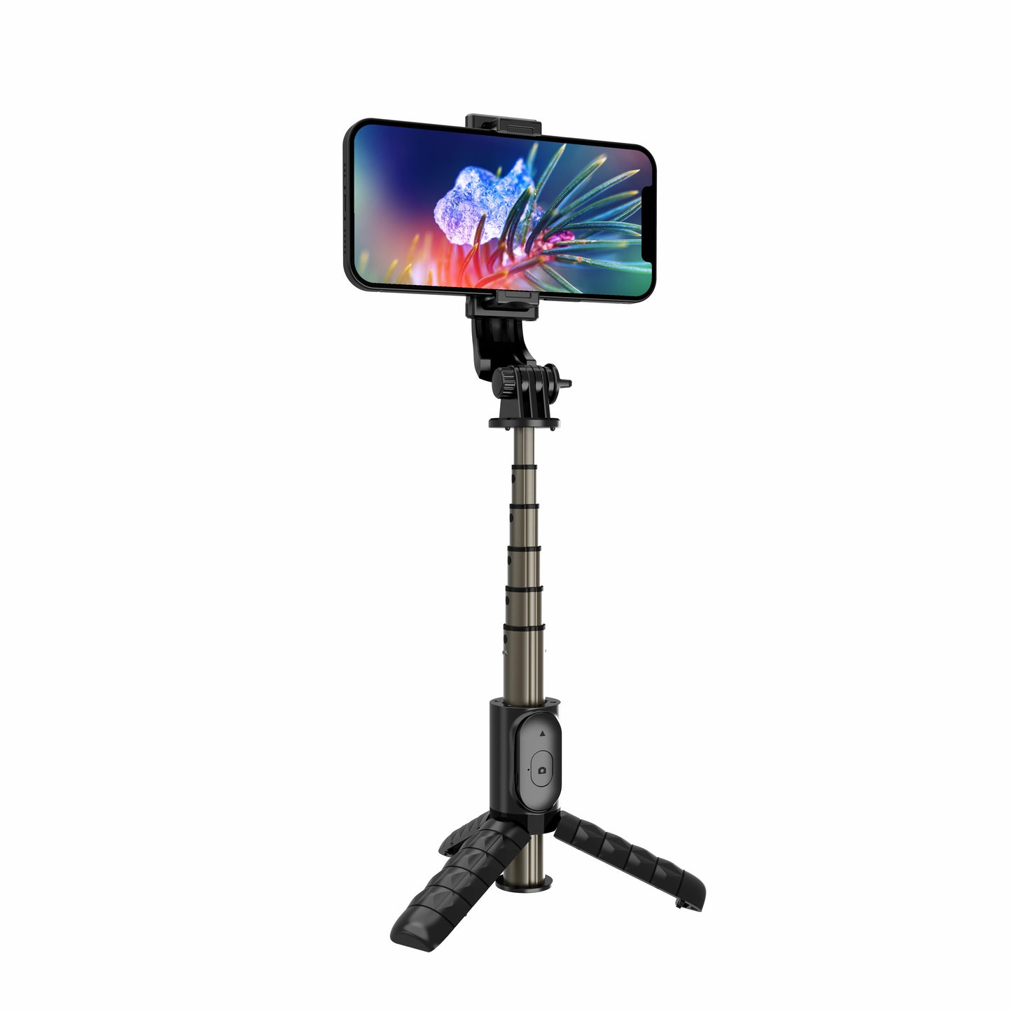 Q10 Mini Bluetooth Remote Control Mobile Phone Holder Tripod Extendable Aluminium Alloy Pole Live Streaming Selfie Stick