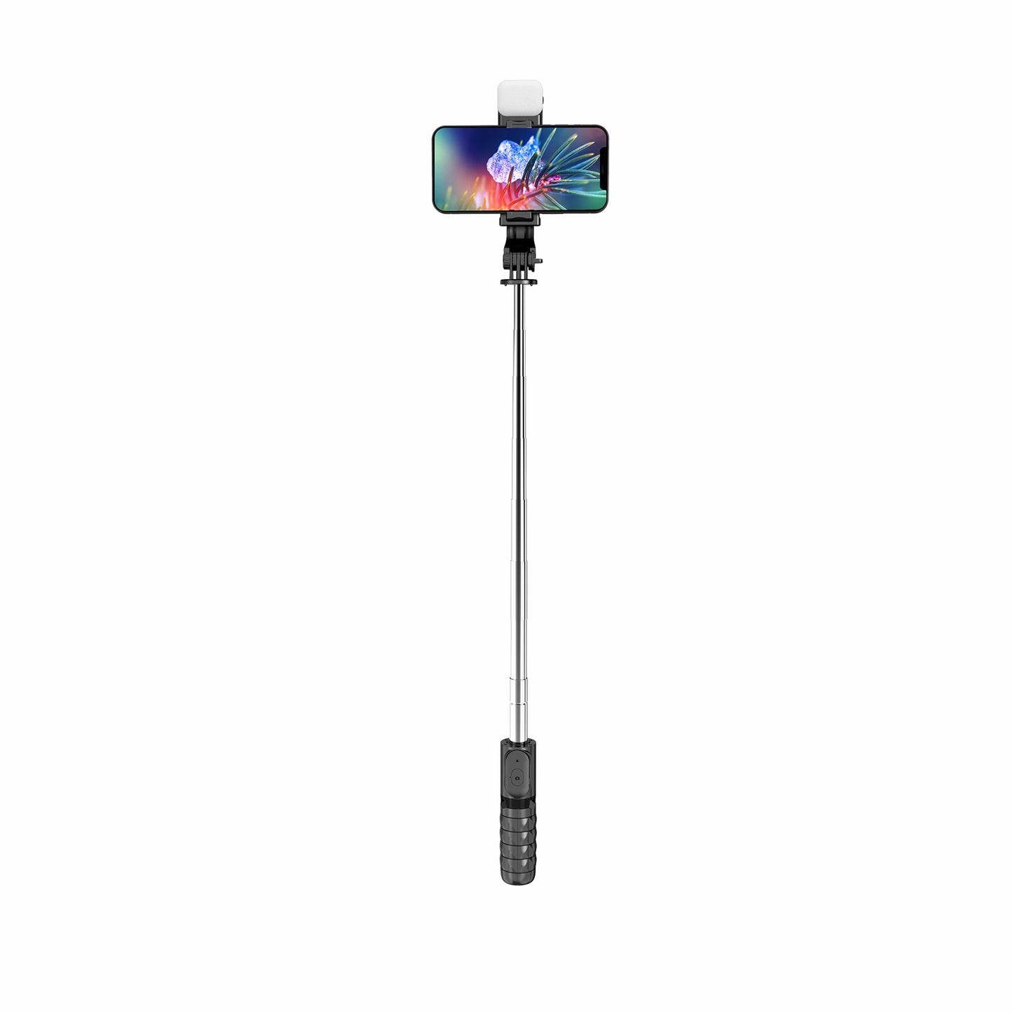 Q11s Portable Extendable Stainless Steel Pole Bluetooth Remote Control Phone Selfie Stick Holder Tripod with Fill Light